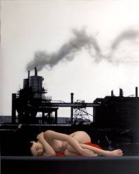 A factory.A body II. 120x150 cms. Acrylic on panel .