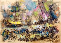 Vision 1. Acrylic on paper. 42 x 30 cms.