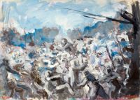 Battle.50 x 40 cms.Oil on panel